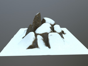 snow rocks 3D Model