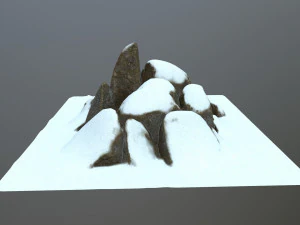 snow rocks 3D Model
