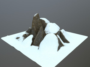 snow rocks 3D Model