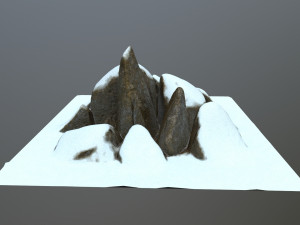 snow rocks 3D Model