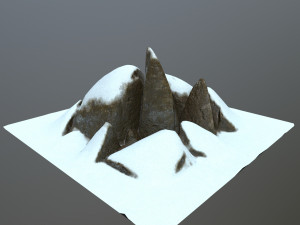 snow rocks 3D Model