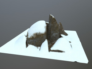 snow rocks 3D Model