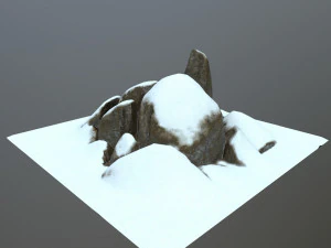 snow rocks 3D Model