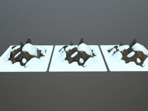 snow rocks 3D Model