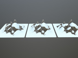 snow rocks 3D Model