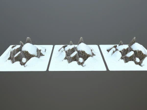 snow rocks 3D Model