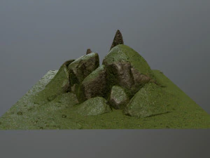 mossy rocks 3D Model