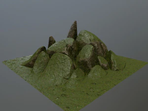 mossy rocks 3D Model