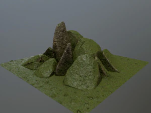 mossy rocks 3D Model
