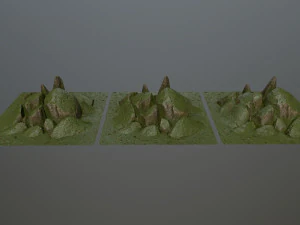mossy rocks 3D Model