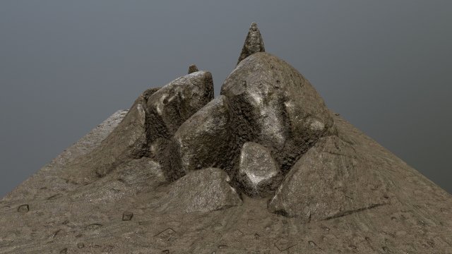 rock 3Dモデル .c4d .max .obj .3ds .fbx .stl .blend 