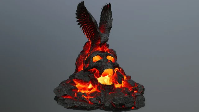skull gate 3D Model .c4d .max .obj .3ds .fbx .stl .blend 