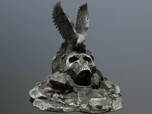 해골 문 3D 모델