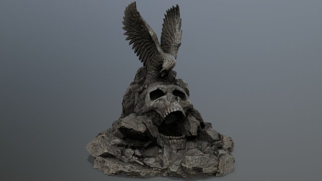 skull gate 3D Модель .c4d .max .obj .3ds .fbx .stl .blend