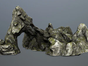 porta di roccia Modello 3D