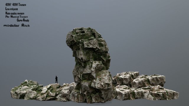 rock 3D Model .c4d .max .obj .3ds .fbx .stl .blend 