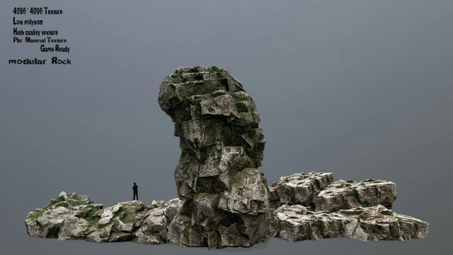 rock 3D Model .c4d .max .obj .3ds .fbx .stl .blend 