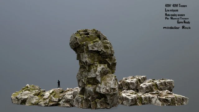 rock 3D Model .c4d .max .obj .3ds .fbx .stl .blend 