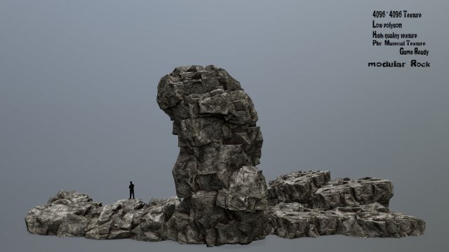 rock 3D Model .c4d .max .obj .3ds .fbx .stl .blend 