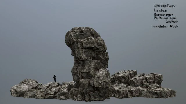 rock 3D Model .c4d .max .obj .3ds .fbx .stl .blend