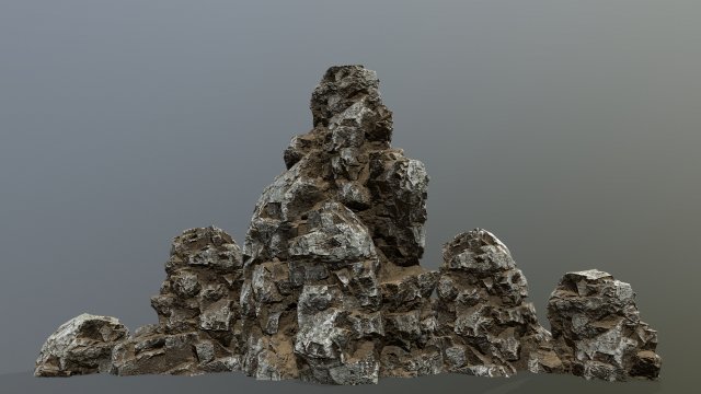 rock 3D Model .c4d .max .obj .3ds .fbx .stl .blend 