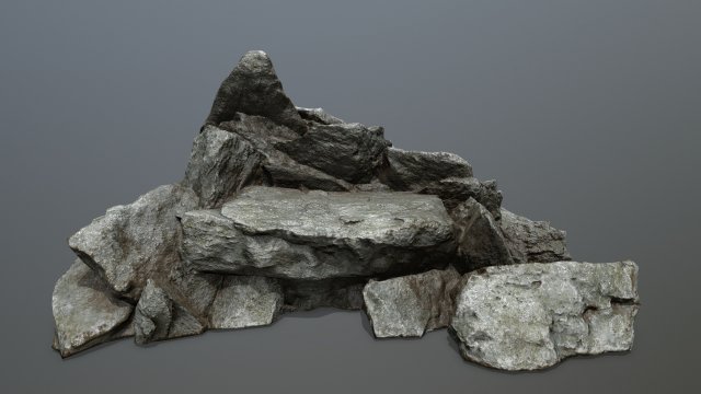 rock 3D Model .c4d .max .obj .3ds .fbx .stl .blend 