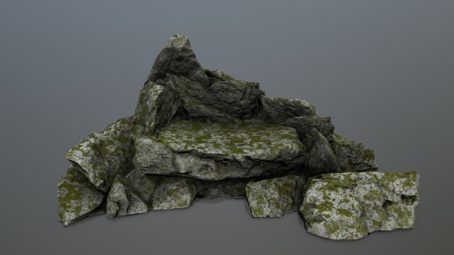 rock 3D Model .c4d .max .obj .3ds .fbx .stl .blend 