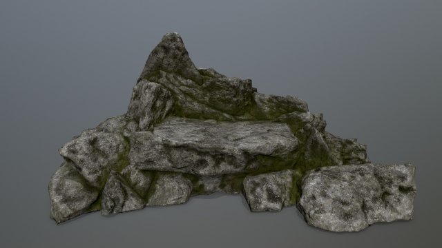 rock 3D Model .c4d .max .obj .3ds .fbx .stl .blend 
