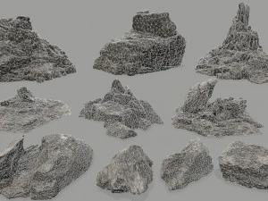 rock set 3D Model
