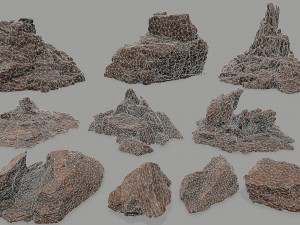 rock set 3D 모델