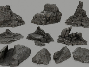 rock set 3D Model