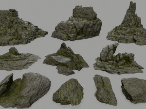 rock set 3D मॉडल