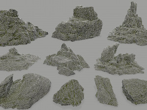 rock set Model 3D