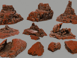 rock set 3D मॉडल