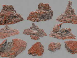 rock set 3D Model
