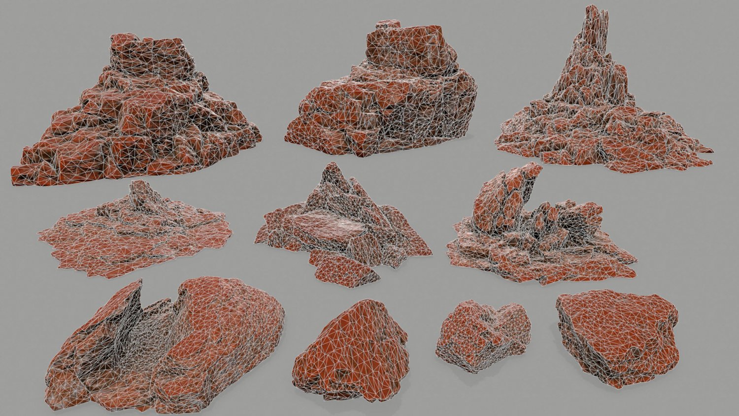 Rock set. 3d model Геология Узбекистан.