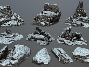 rock set Model 3D