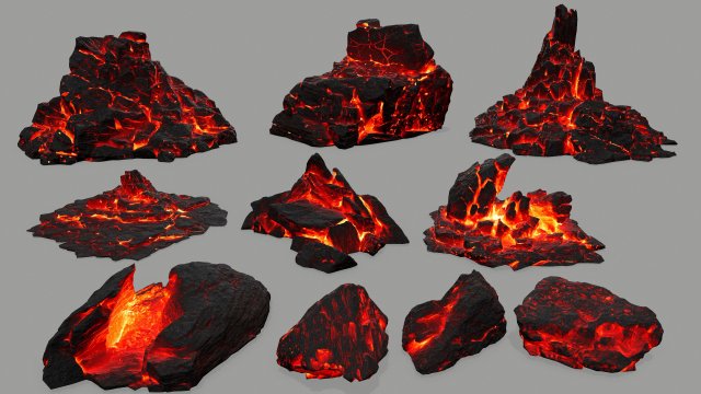 rock set Modèle 3D .c4d .max .obj .3ds .fbx .stl .blend