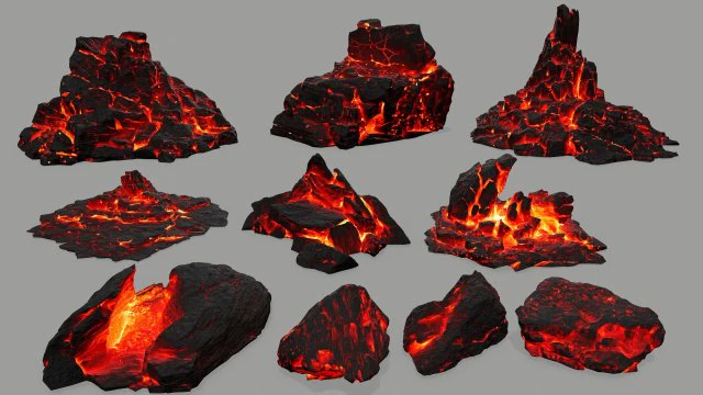 rock set 3D Model .c4d .max .obj .3ds .fbx .stl .blend 