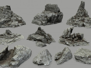 rocks set 3D Model