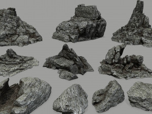 rocks set 3D Model