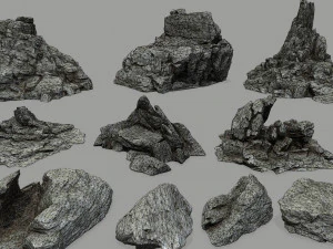 rocks set 3D Model