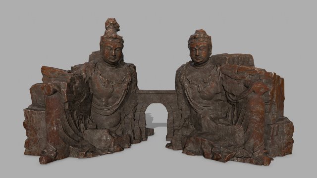 budha rock Modelo 3D .c4d .max .obj .3ds .fbx .stl .blend 