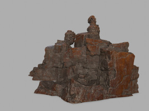 budha rock Modelo 3D