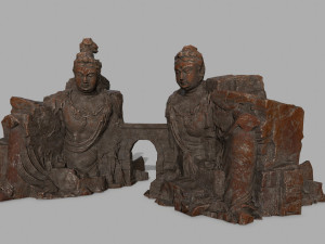 budha rock Modelo 3D