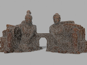 budha rock Modelo 3D