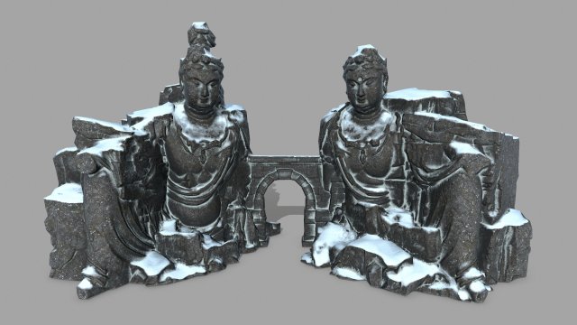 budha rock Modelo 3D .c4d .max .obj .3ds .fbx .stl .blend 