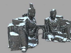 budha rock Modelo 3D