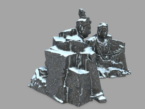 budha rock Modelo 3D
