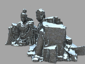 budha rock Modelo 3D